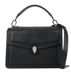 Serpenti Diamond Blast, Leather, Black, MII, M/S/DB, 2*